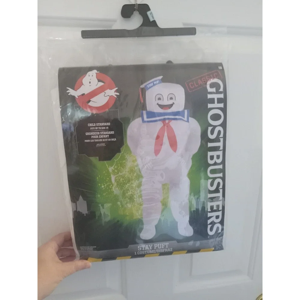 Ghostbusters Movie Inflatable Stay Puft Marshmallow Man Kids Costume Size 10 New - Picture 3 of 14